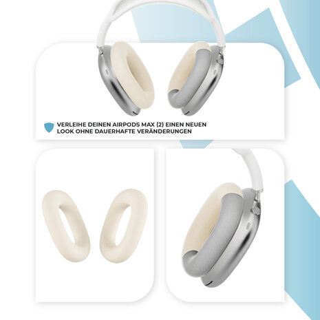 ShieldCase AirPods Max Silikon-Ohrpolster & Schutzhülle (Starlight)