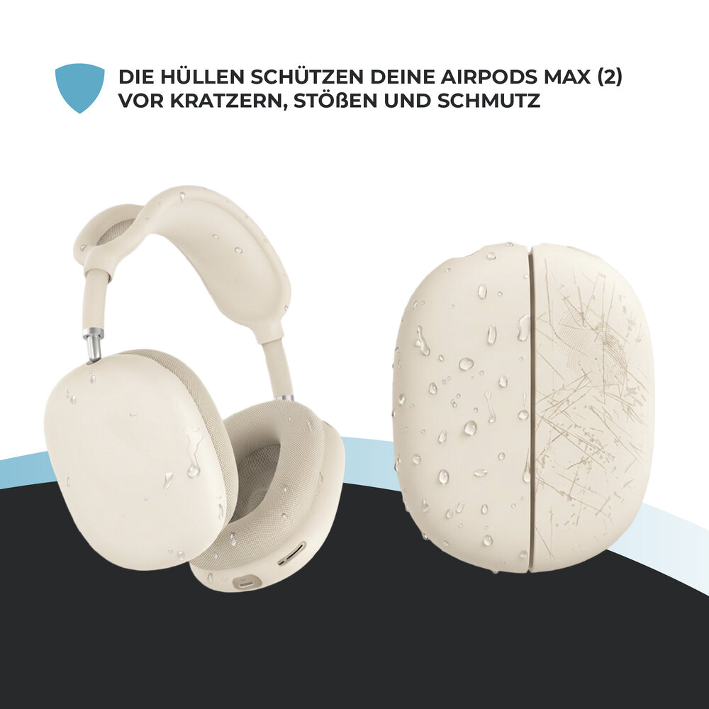 ShieldCase AirPods Max Silikon-Ohrpolster & Schutzhülle (Starlight)