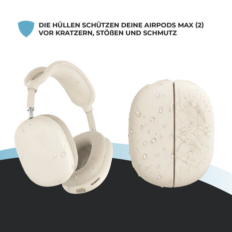 ShieldCase AirPods Max Silikon-Ohrpolster & Schutzhülle (Starlight)