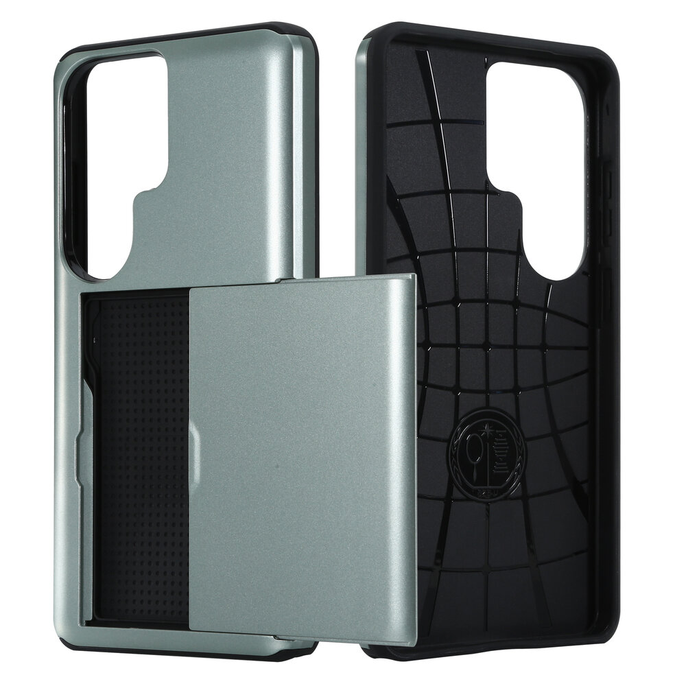 ShieldCase® ShieldCase Samsung Galaxy S26 Ultra Kartelhalterhülle mit Verschluss (dunkelgrün)