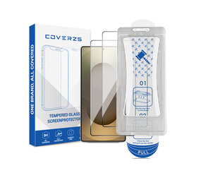 Coverzs Samsung Galaxy S26 Ultra gehärteter Glas-Displayschutz mit Rahmen (2-Pack)