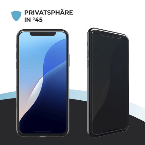 ShieldCase® ShieldCase iPhone 16 Pro Max Privacy Tempered Glass Basic Displayschutz (2-er Set)