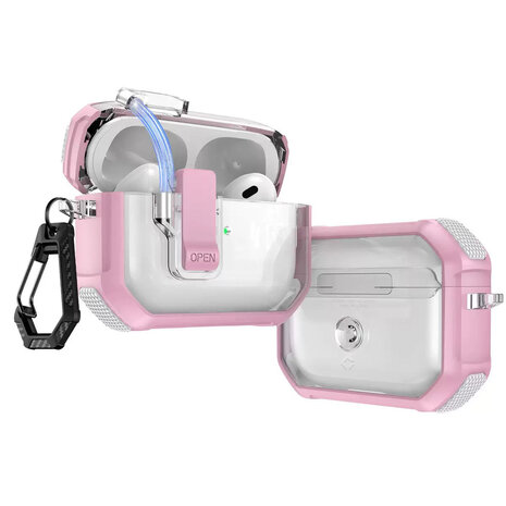 Coverzs Coverzs AirPods 4 TPU Robuste Hülle mit Schloss (pink)