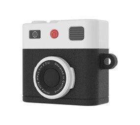 Coverzs AirPods 4 Silikonhülle 'Kamera' (Schwarz)