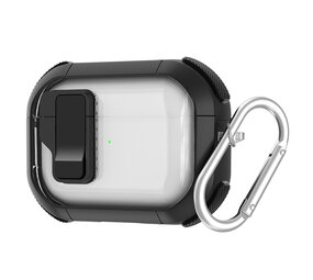 Coverzs AirPods Pro 2 TPU Rugged Case mit Schloss (schwarz)