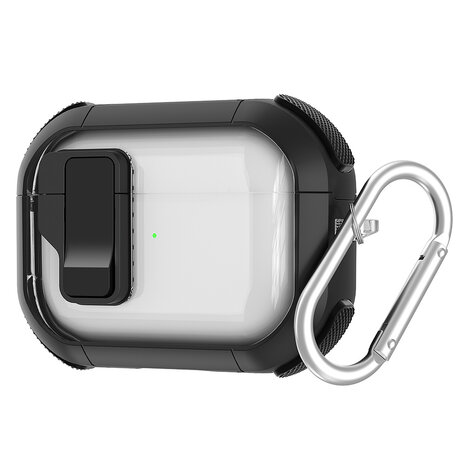 Coverzs Coverzs AirPods Pro 2 TPU Rugged Case mit Schloss (schwarz)