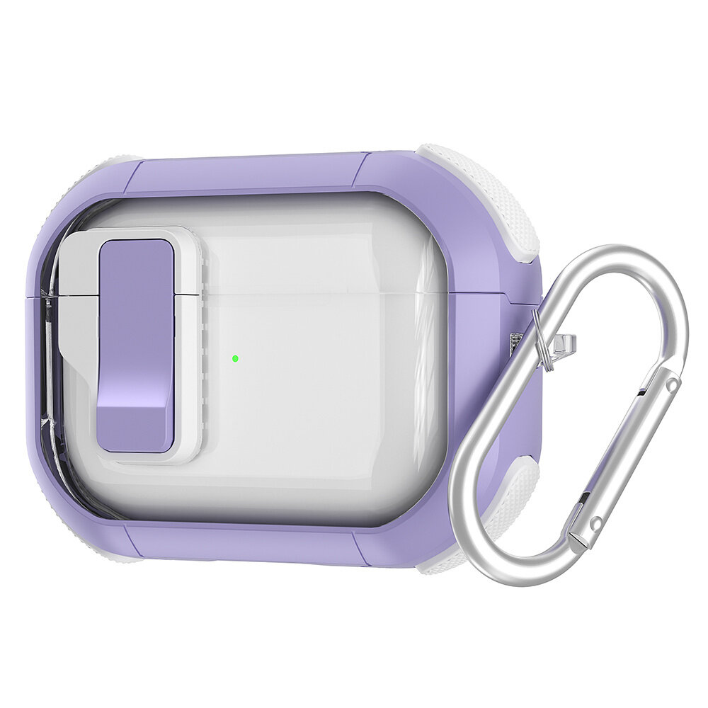 Coverzs Coverzs AirPods Pro 2 TPU Rugged Case mit Schloss (lila) Coverzs Coverzs AirPods Pro 2 TPU Rugged Case mit Schloss (lila)