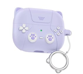 Coverzs Samsung Galaxy Buds 3 / 3 Pro Silikonhülle 'Cute Cat' (lila)