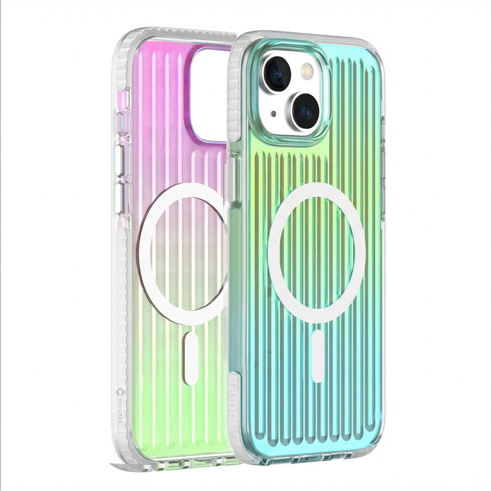 Coverzs Coverzs iPhone 15 Gradient MagSafe Hülle (grün)
