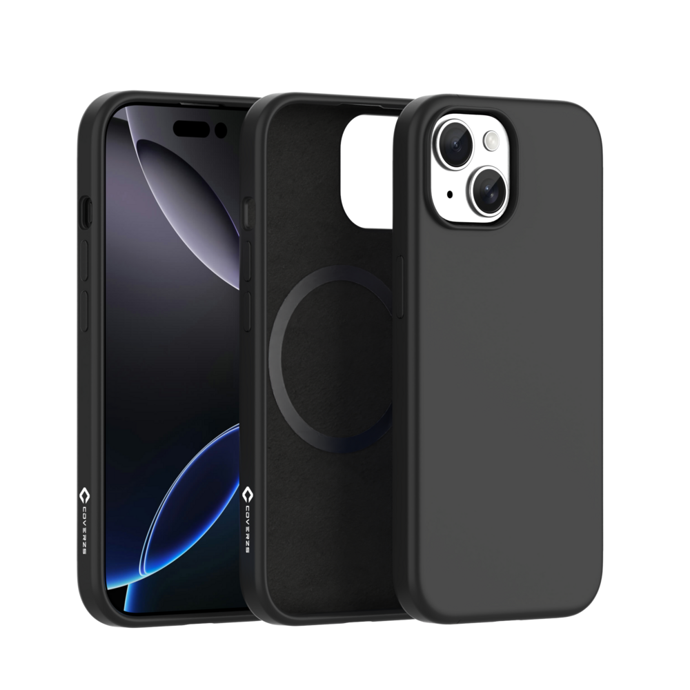 Coverzs Coverzs iPhone 15 Liquid Silikon MagSafe Hülle (schwarz)