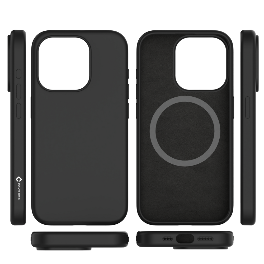 Coverzs Coverzs iPhone 15 Liquid Silikon MagSafe Hülle (schwarz)