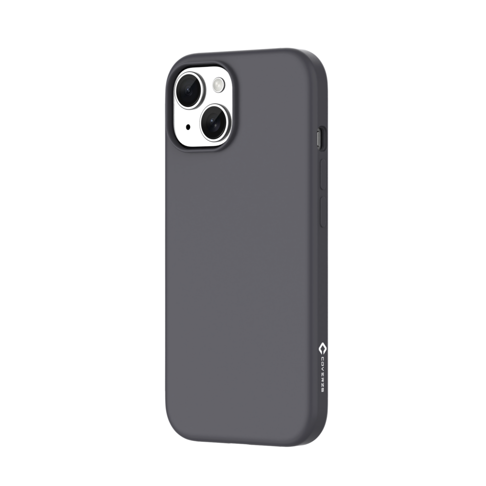 Coverzs Coverzs iPhone 15 Liquid Silikon-MagSafe-Hülle (grau)