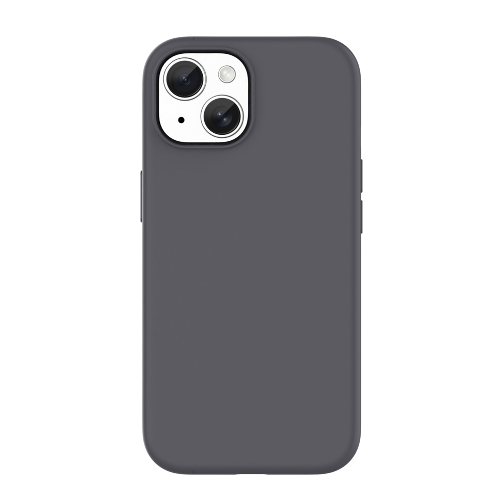 Coverzs Coverzs iPhone 15 Liquid Silikon-MagSafe-Hülle (grau)