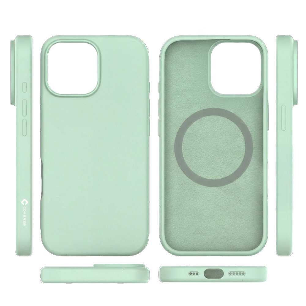 Coverzs Coverzs iPhone 15 Liquid Silikon MagSafe Hülle (grün)