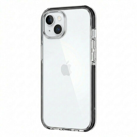 Coverzs Coverzs iPhone 15 transparentes stoßsichere Hülle (schwarz)