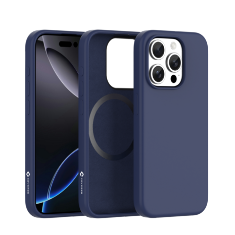 Coverzs Coverzs iPhone 15 Pro Liquid Silikon MagSafe Hülle (blau)