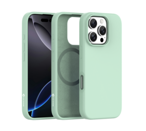 Coverzs iPhone 15 Pro MagSafe Hülle mit flüssigem Silikon (grün)