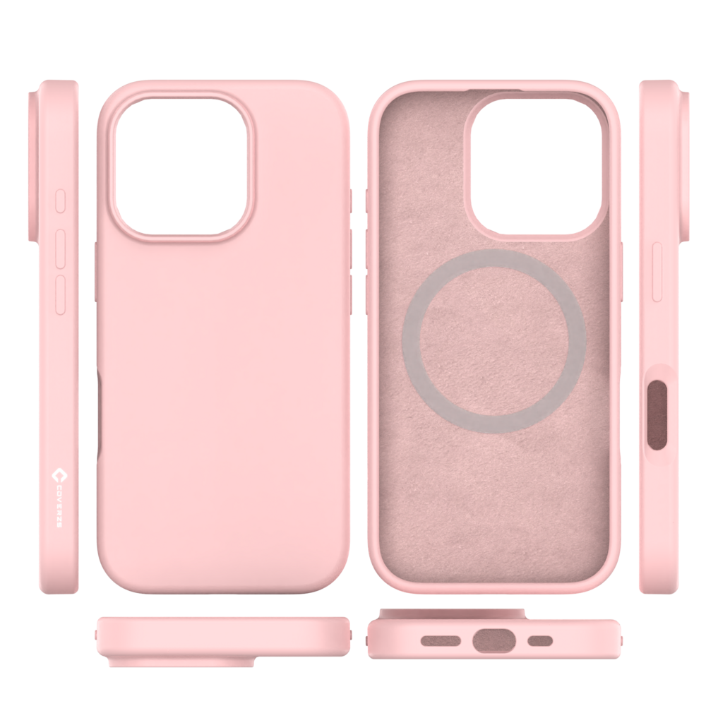 Coverzs Coverzs iPhone 15 Pro Liquid Silikon MagSafe Hülle (pink)