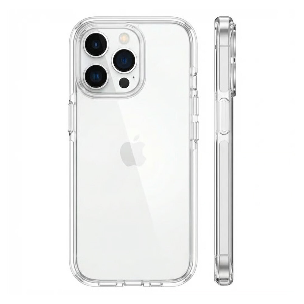 Coverzs Coverzs iPhone 15 Pro transparentes stoßfestes Cover (weiß)