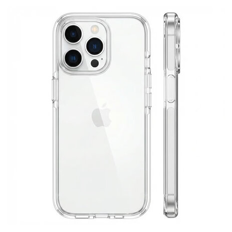 Coverzs Coverzs iPhone 15 Pro transparentes stoßfestes Cover (weiß)