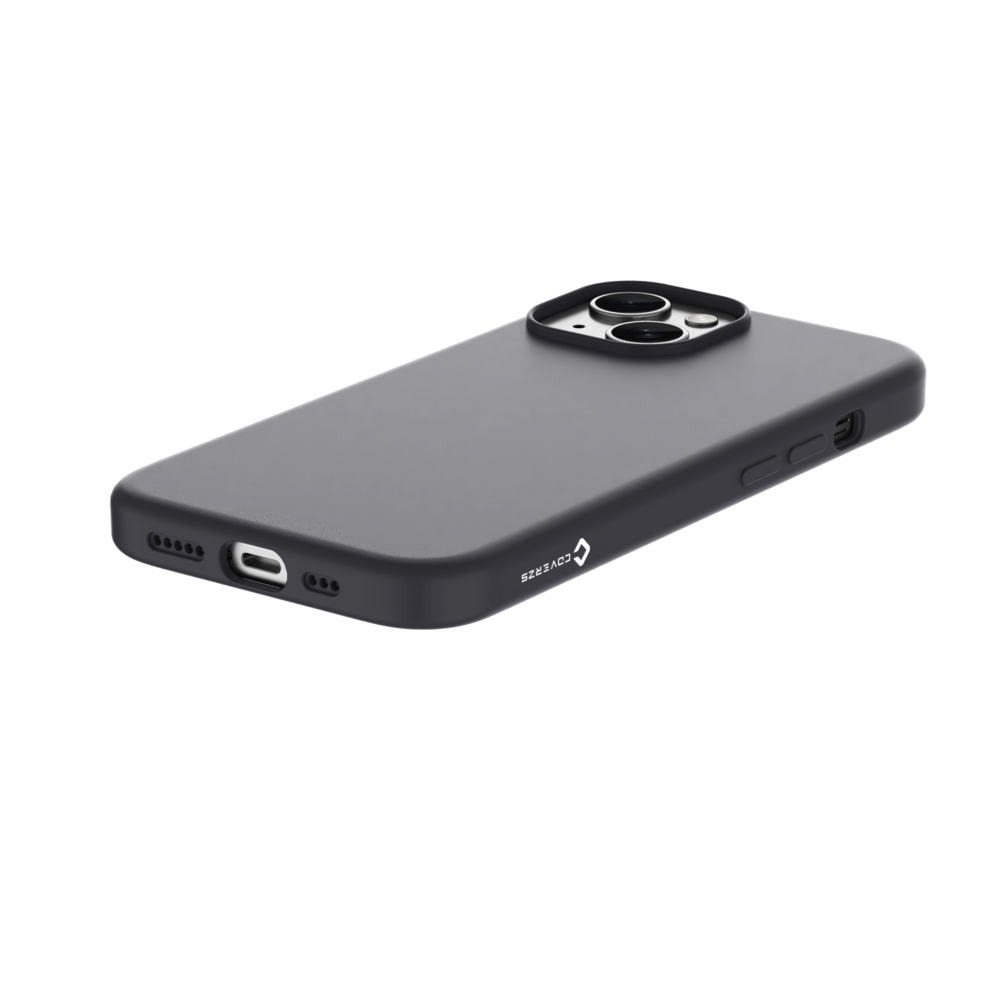 Coverzs Coverzs iPhone 15 Plus MagSafe-Hülle mit flüssigem Silikon (grau)