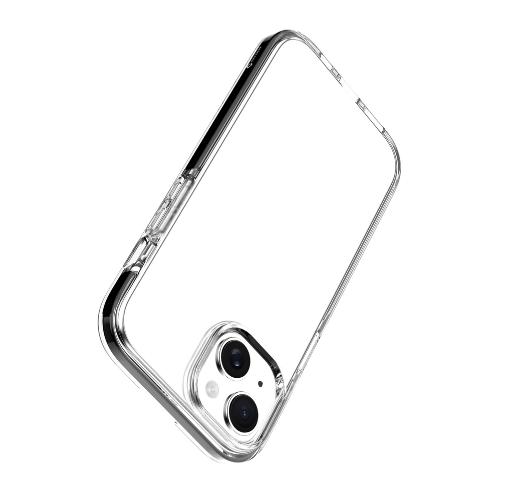 Coverzs Coverzs iPhone 15 Plus transparentes stoßsichere Hülle (schwarz)