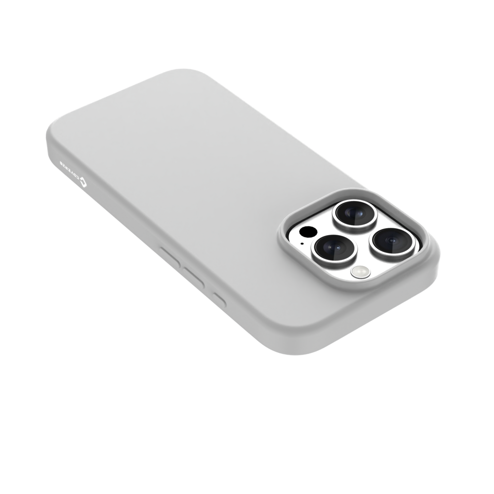 Coverzs Coverzs iPhone 15 Pro Max flüssiges Silikon MagSafe Cover (grau)