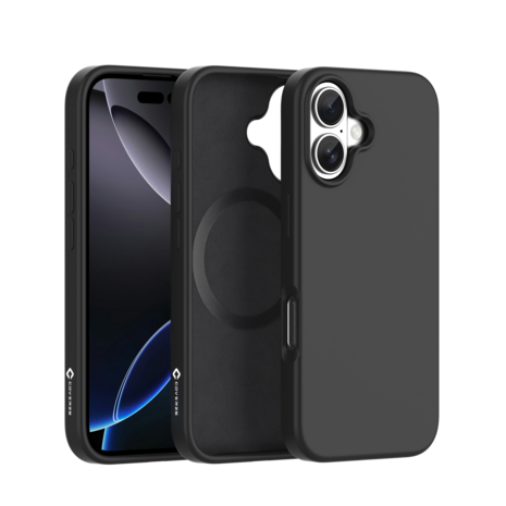 Coverzs Coverzs iPhone 16 Liquid Silikon-MagSafe-Hülle (schwarz)