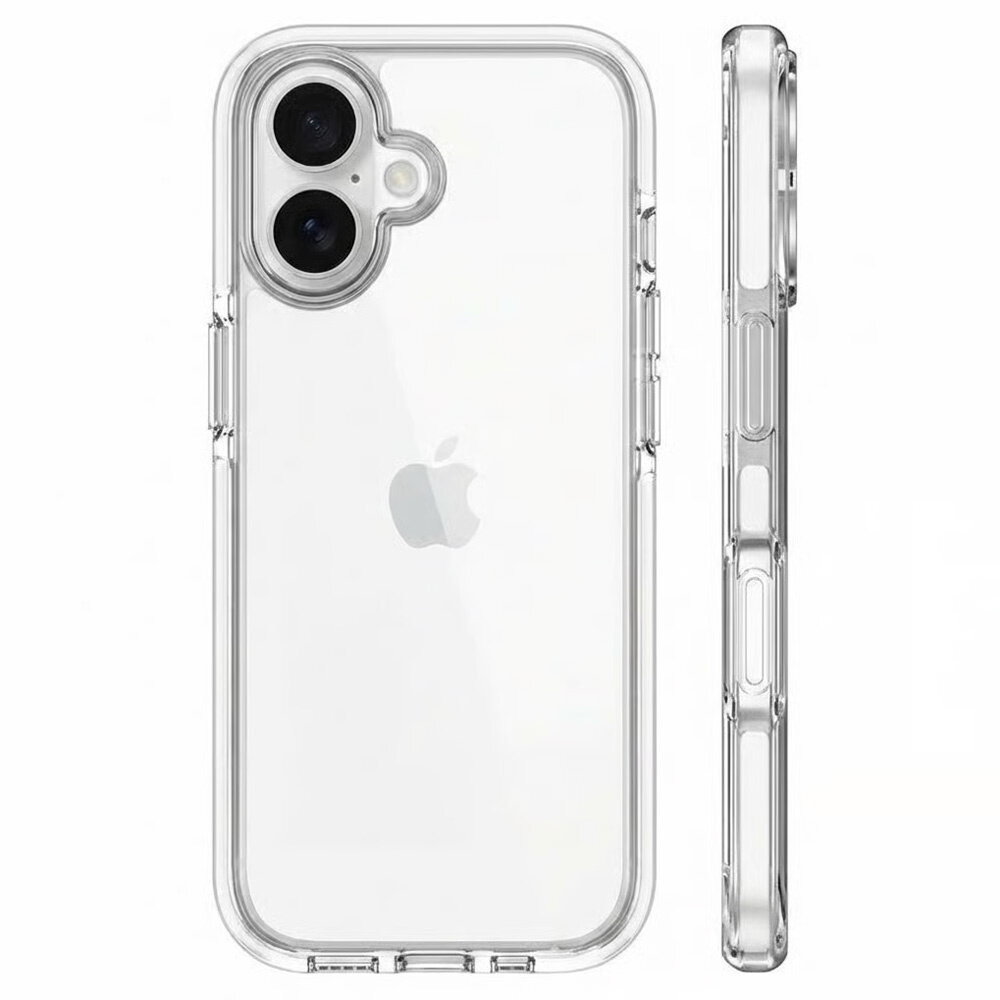 Coverzs Coverzs iPhone 16 transparentes stoßsichere Hülle (weiß)