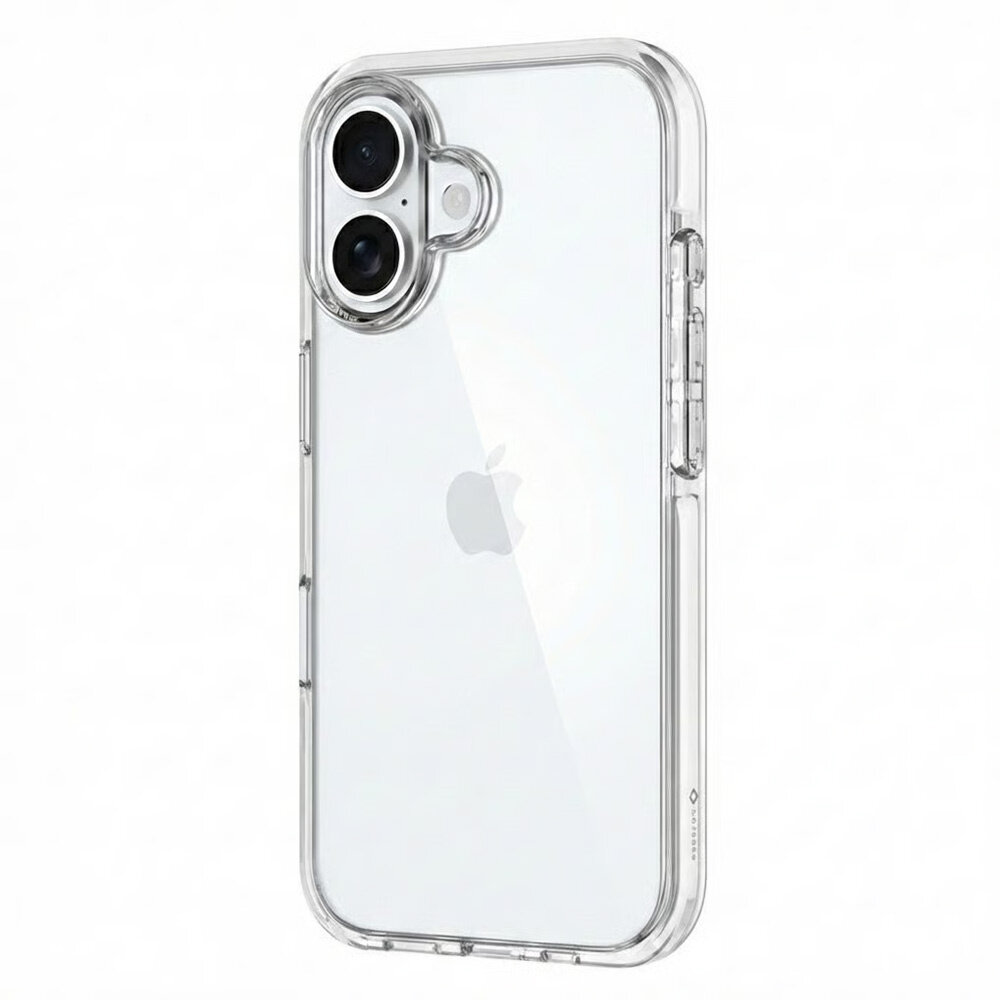 Coverzs Coverzs iPhone 16 transparentes stoßsichere Hülle (weiß)