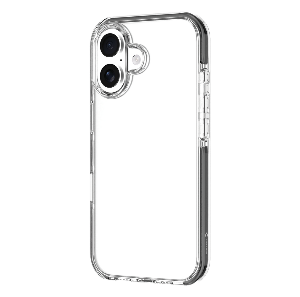 Coverzs Coverzs iPhone 16 transparentes stoßsichere Hülle (schwarz)