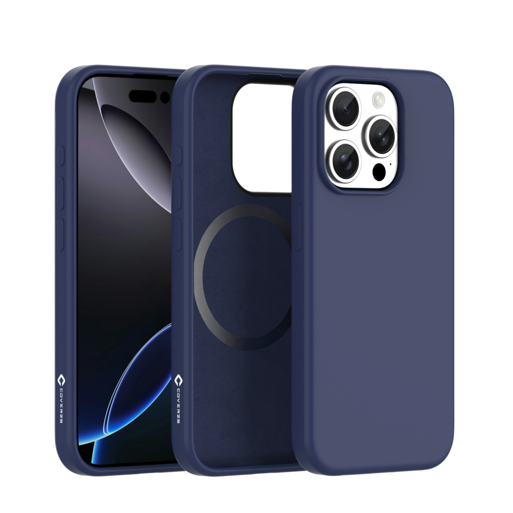 Coverzs Coverzs iPhone 16 Pro Liquid Silikon MagSafe-Hülle (blau)