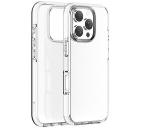 Coverzs iPhone 16 Pro transparentes stoßfestes Cover (weiß)