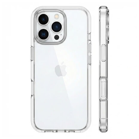 Coverzs Coverzs iPhone 16 Pro transparentes stoßfestes Cover (weiß)