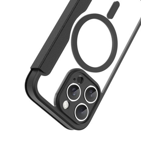 Coverzs Coverzs iPhone 16 Pro Max MagSafe Bücherregal (transparent / schwarz)