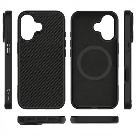 Coverzs Coverzs iPhone 17 Kevlar MagSafe Silikonhülle (Schwarz)
