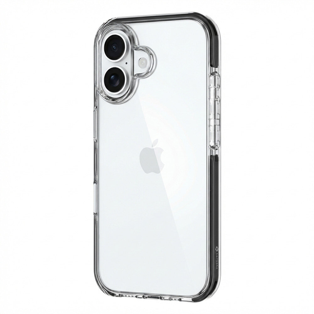 Coverzs Coverzs iPhone 17 transparentes stoßsichere Hülle (schwarz)