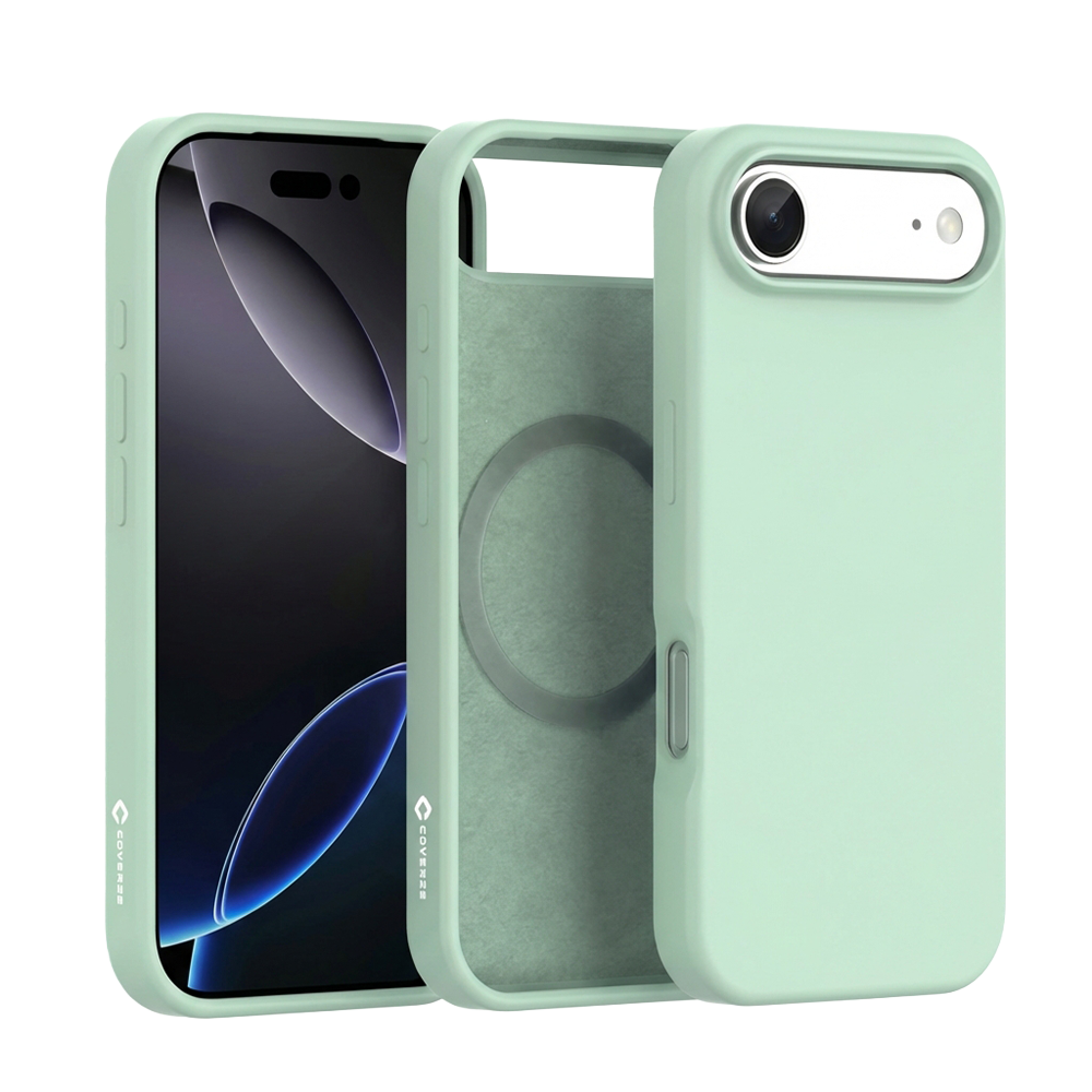 Coverzs Coverzs iPhone Air Liquid Silikon MagSafe Hülle (grün)