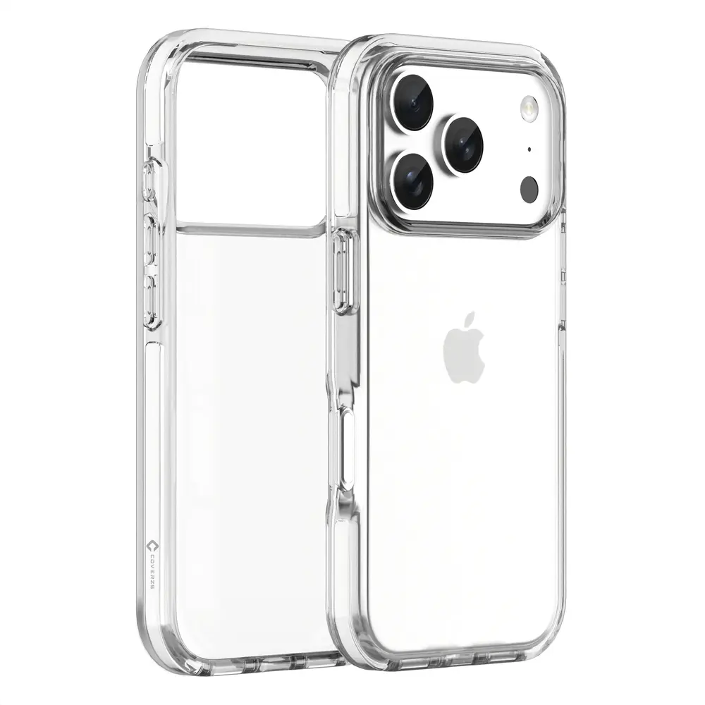 Coverzs Coverzs iPhone 17 Pro transparentes stoßfestes Cover (weiß)
