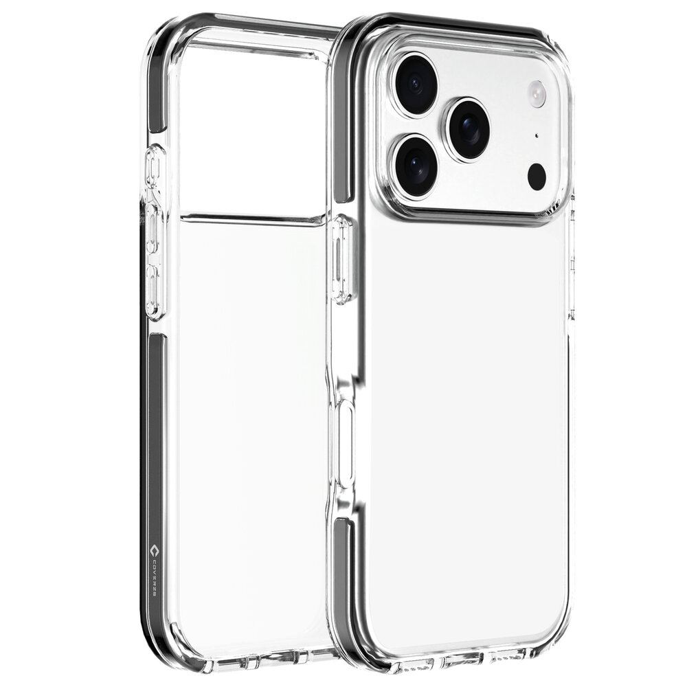 Coverzs Coverzs iPhone 17 Pro Max transparentes stoßfestes Cover (schwarz)