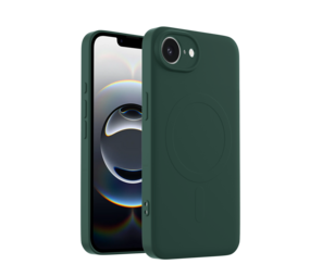 ShieldCase® iPhone 17e Silikon MagSafe back cover (Dunkelgrün)