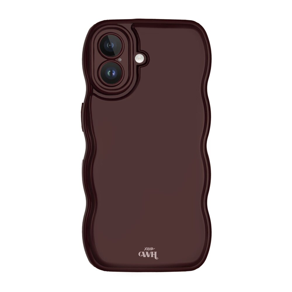 xoxo Wildhearts xoxo Wildhearts Glossy Wavy Case Burgundy - iPhone 17 xoxo Wildhearts xoxo Wildhearts Glossy Wavy Case Burgundy - iPhone 17