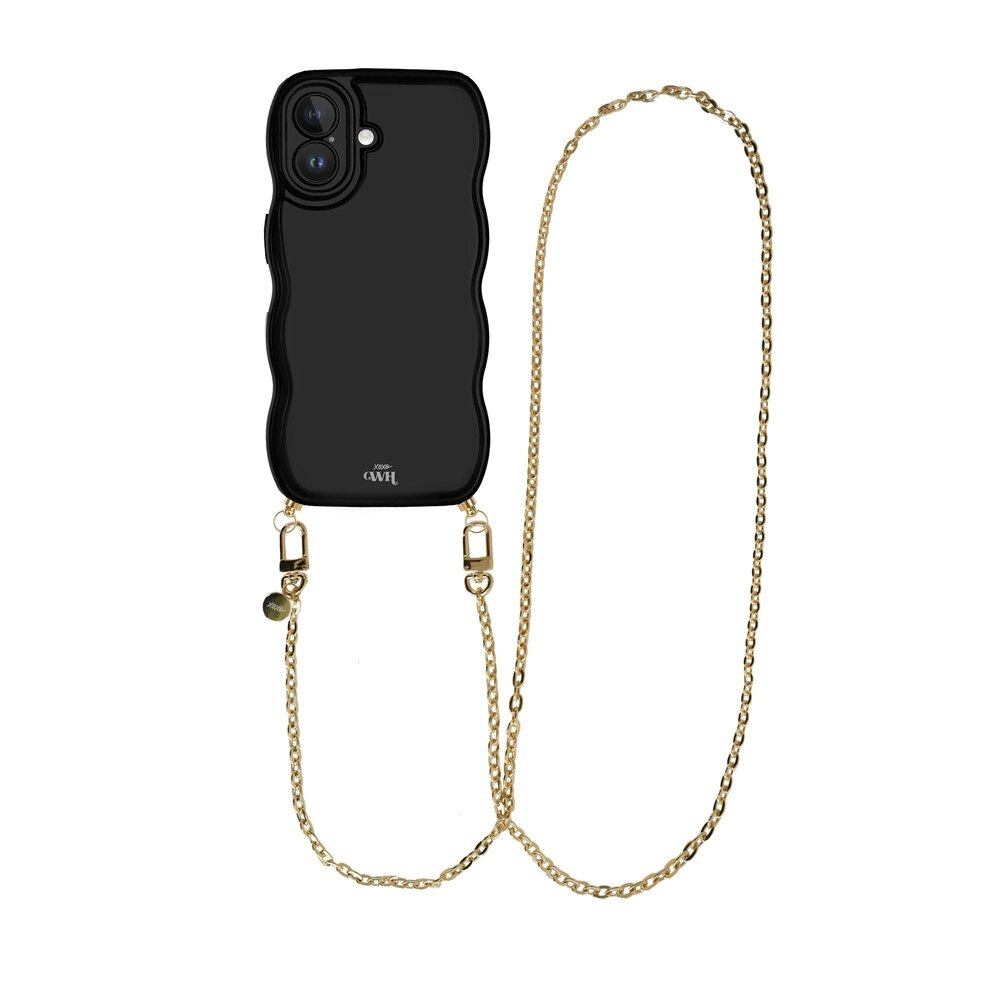 xoxo Wildhearts xoxo Wildhearts Glossy Wavy Cord Case Black - Dreamy (long) - iPhone 17