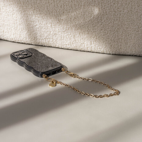 xoxo Wildhearts xoxo Wildhearts Glossy Wavy Cord Case Black - Dreamy (short) - iPhone 17 xoxo Wildhearts xoxo Wildhearts Glossy Wavy Cord Case Black - Dreamy (short) - iPhone 17