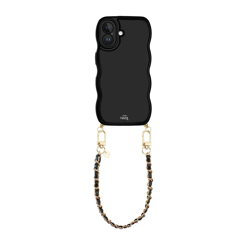 xoxo Wildhearts xoxo Wildhearts Glossy Wavy Cord Case Black - Classic Chain Black (short) - iPhone 17 xoxo Wildhearts xoxo Wildhearts Glossy Wavy Cord Case Black - Classic Chain Black (short) - iPhone 17