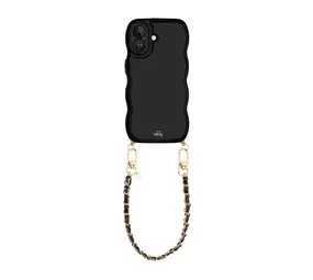xoxo Wildhearts Glossy Wavy Cord Case Black - Classic Chain Black (short) - iPhone 17 xoxo Wildhearts Glossy Wavy Cord Case Black - Classic Chain Black (short) - iPhone 17