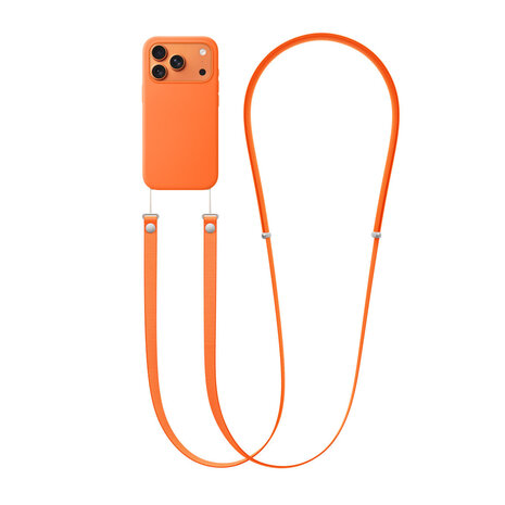 Coverzs Coverzs iPhone 17 Woven MagSafe Hülle mit Kord (Orange)