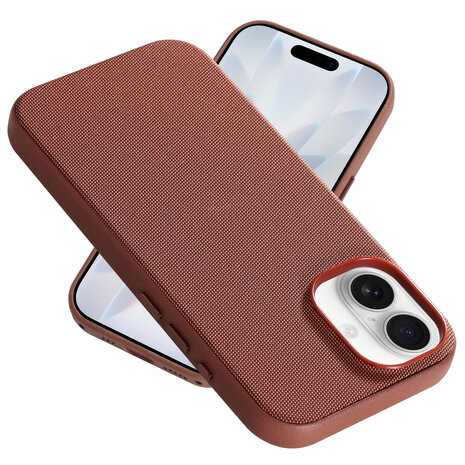 Coverzs Coverzs iPhone 17 Woven MagSafe hoesje (Orange)