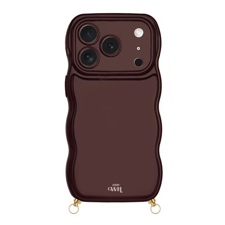 xoxo Wildhearts xoxo Wildhearts Glossy Wavy Cord Case Burgundy - iPhone 17 Pro xoxo Wildhearts xoxo Wildhearts Glossy Wavy Cord Case Burgundy - iPhone 17 Pro
