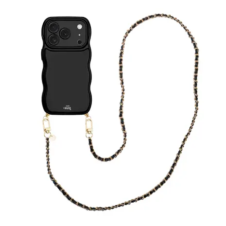 xoxo Wildhearts xoxo Wildhearts Glossy Wavy Cord Case Black - Classic Chain Black (long) - iPhone 17 Pro xoxo Wildhearts xoxo Wildhearts Glossy Wavy Cord Case Black - Classic Chain Black (long) - iPhone 17 Pro